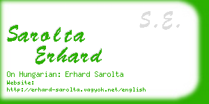 sarolta erhard business card